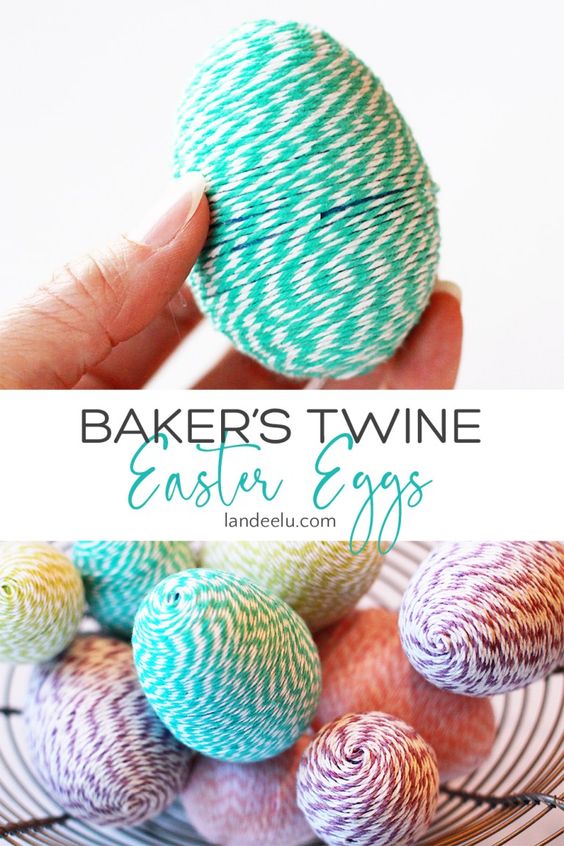 May Arts Ribbon DIY Easter Crafts - Bakers Twine DIY Easter Eggs