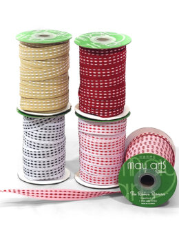 5/8 Inch Grosgrain Triple Woven Thread with Woven Edge Ribbon