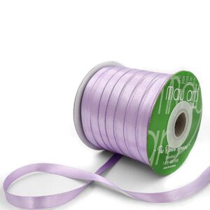 ~3/8 Inch (9MM) Luster Double Faced Satin Ribbon with Woven Edge - HA-38-05L LAVENDER LUSTER