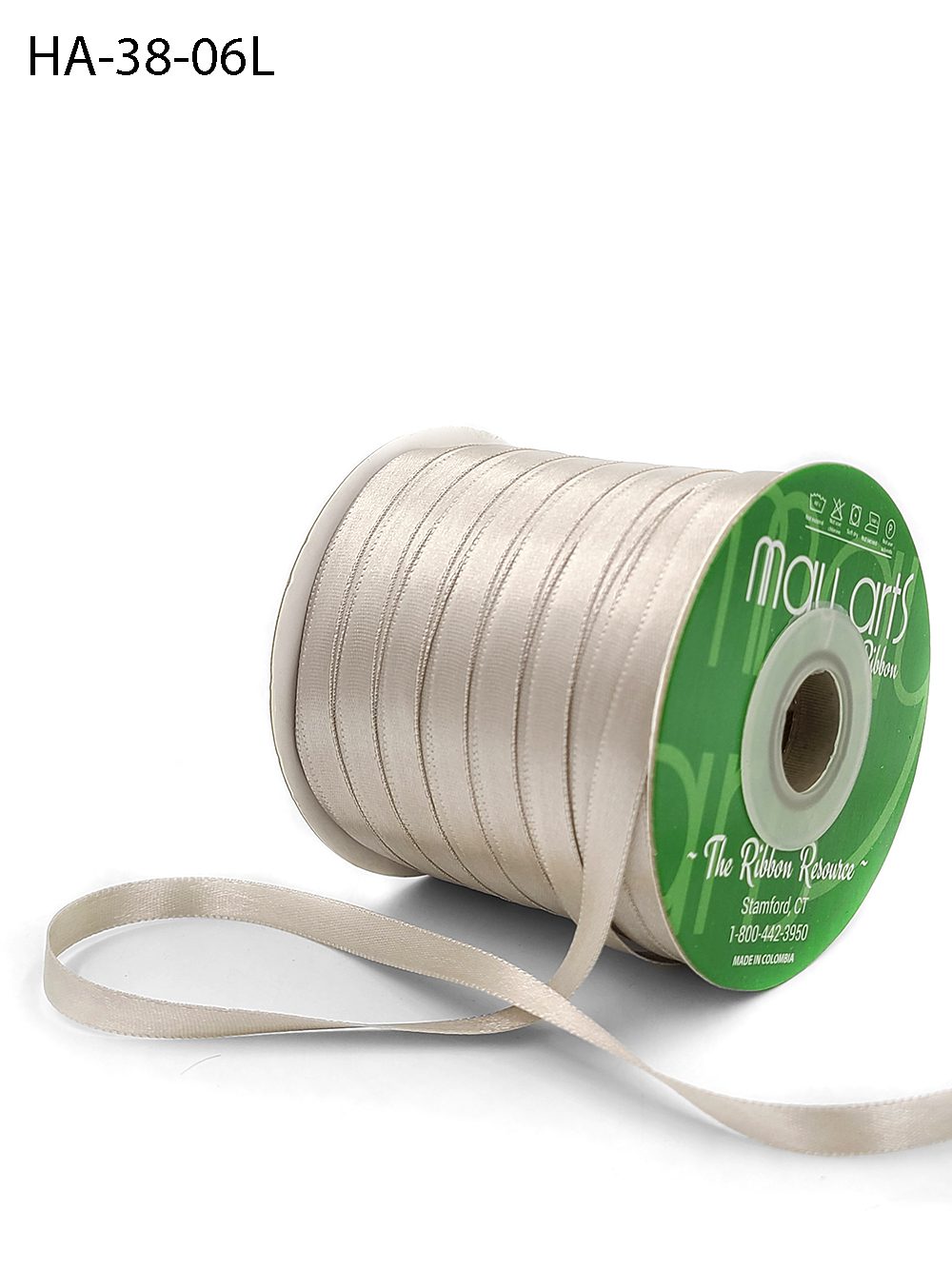 Silk Embroidery - 1/8 Wide Online Ribbon - May Arts Ribbon