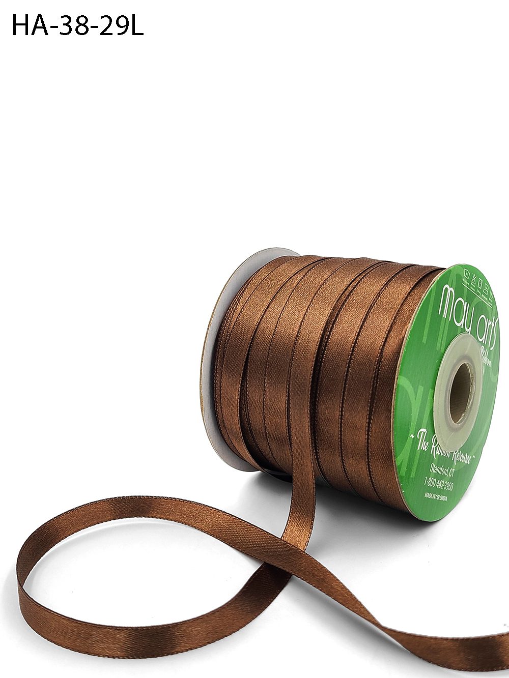 Copper Brown Allure 1 3/8 Inch x 100 Yards Satin Ribbon, JAM Paper