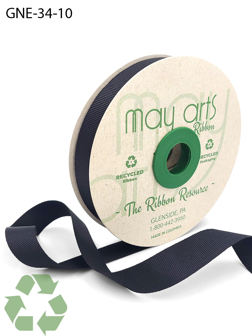 ~3/8 Inch Light-Weight Flat Grosgrain Ribbon with Woven Edge - May Arts  Ribbon