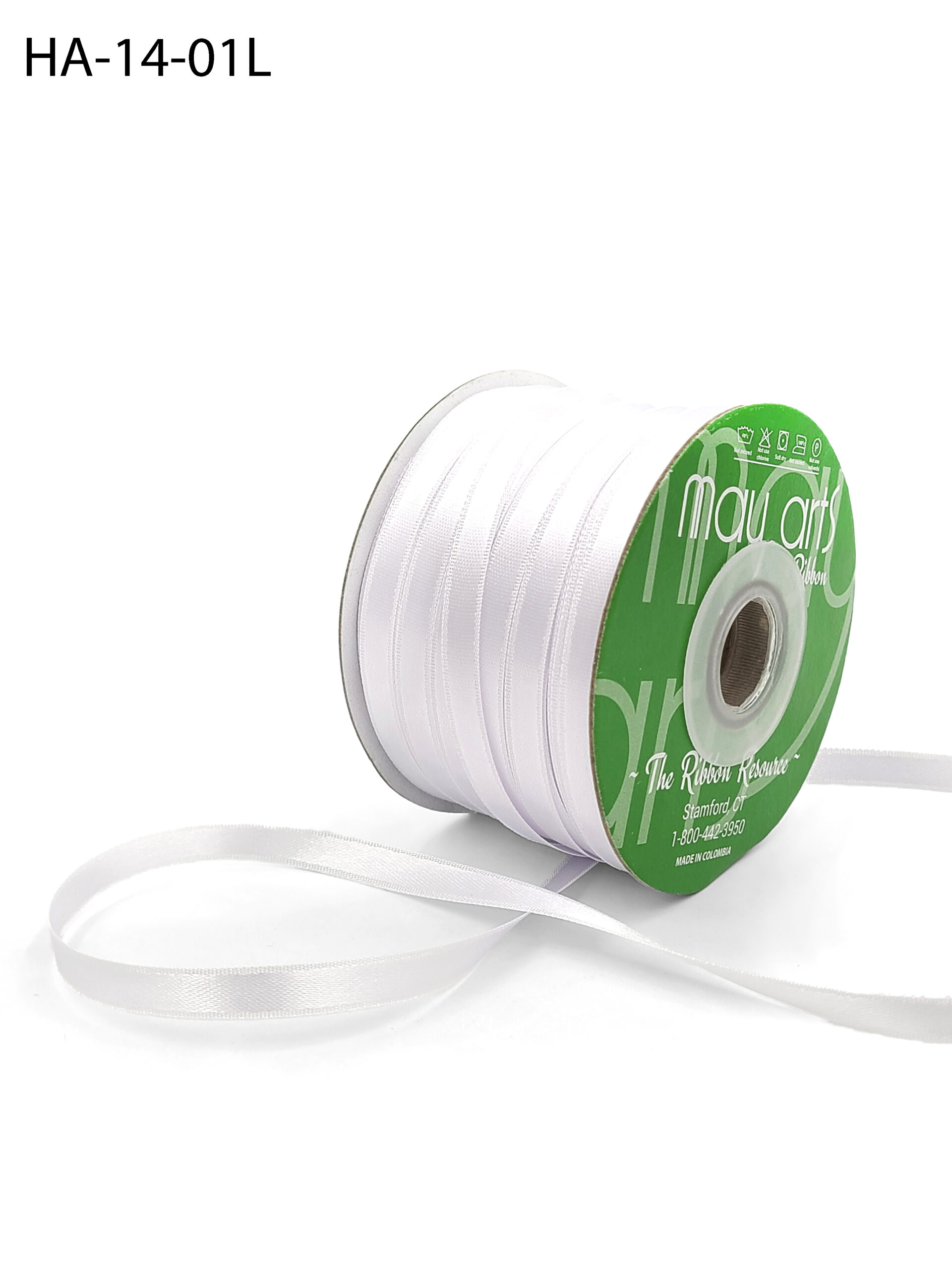  Thin White Ribbon, 1/4 inch Ribbon, Double Faced Satin