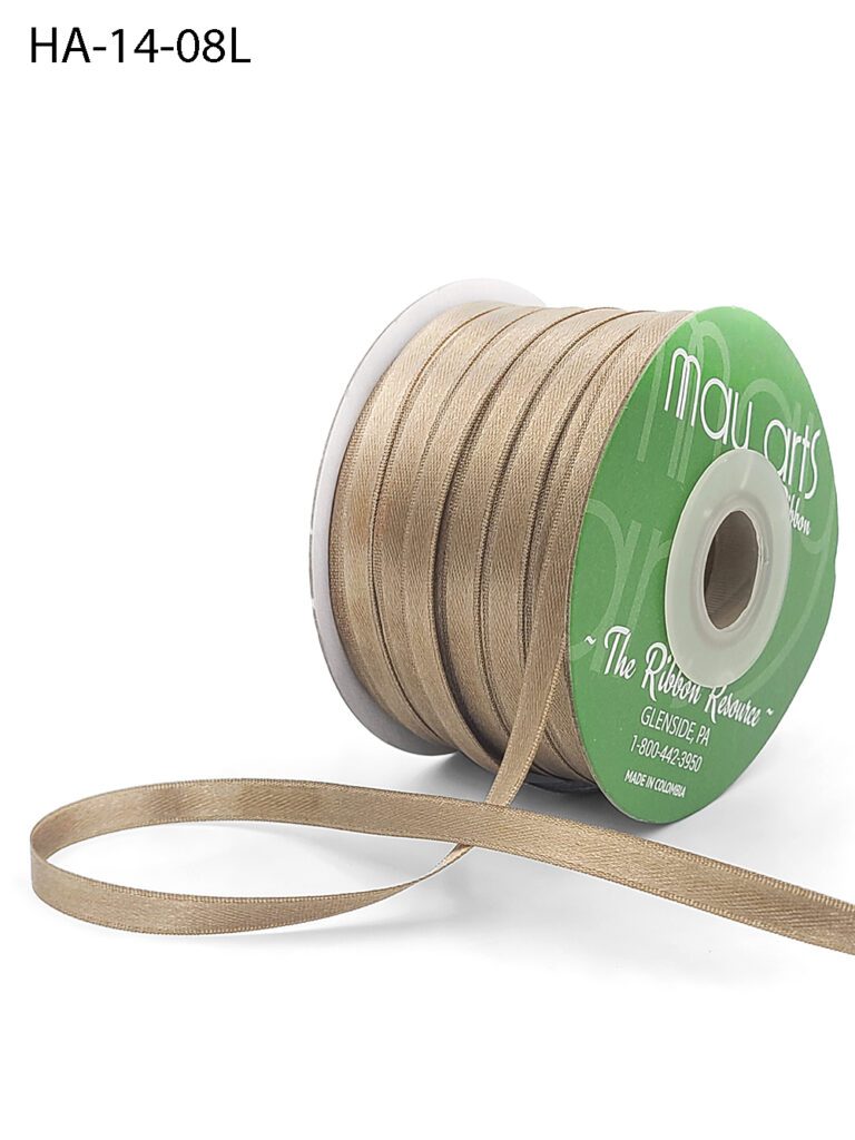 ~1/4 Inch (7MM) Luster Double Faced Satin Ribbon with Woven Edge