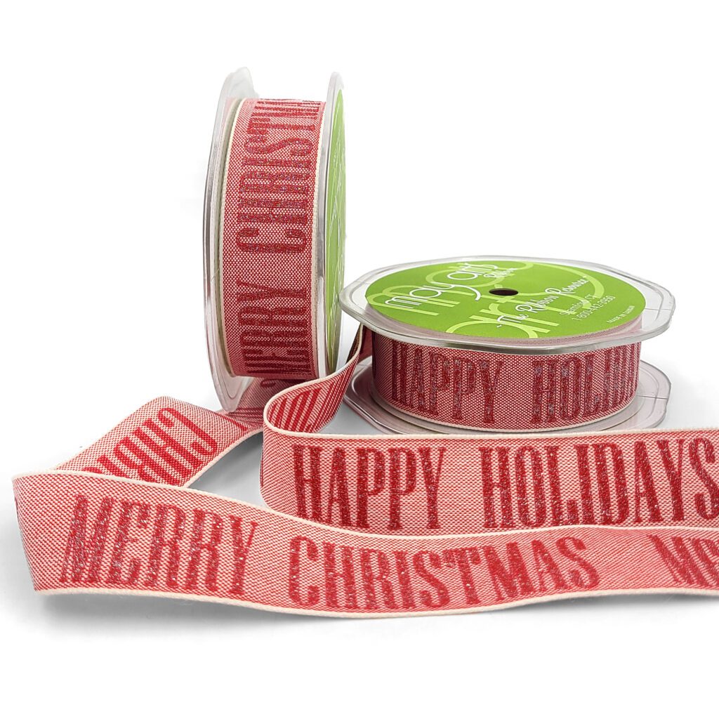 Sparkle Holiday Print Ribbon - Wholesale Ribbon - May Arts