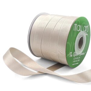~5/8 Inch(16MM) Luster Double Faced Satin Ribbon with Woven Edge - HA-58-06L MOONSHINE LUSTER