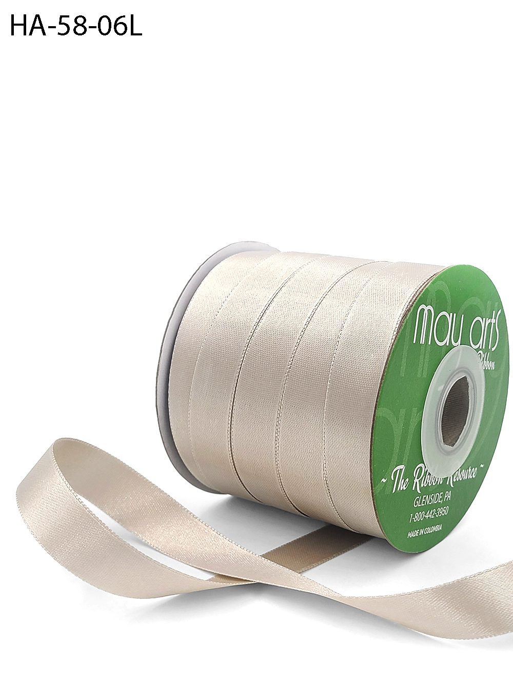  LEEQE Double Face Brown Satin Ribbon 5/8 inch X50
