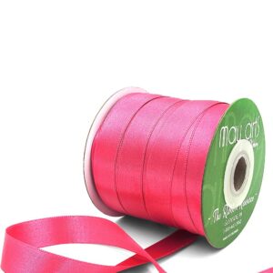 ~5/8 Inch(16MM) Luster Double Faced Satin Ribbon with Woven Edge - HA-58-23L LIGHT FUCHSIA LUSTER