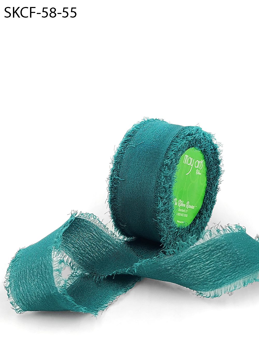 Frayed Silk Chiffon - 1.25 Wide Online Ribbon - May Arts Ribbon