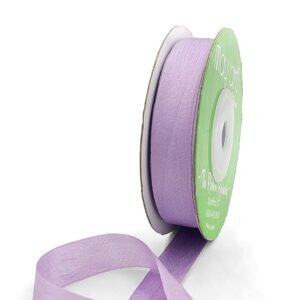 1/2 Inch 100% Hand-Dyed Silk Ribbon with Woven Edge - SK-12-11 DARK LAVENDER