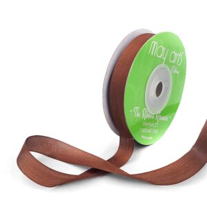 1/2 Inch 100% Hand-Dyed Silk Ribbon with Woven Edge - SK-12-92 MILK CHOCOLATE