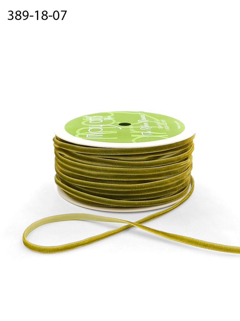 1/8 inch Velvet String Cord Ribbon with Woven Edge