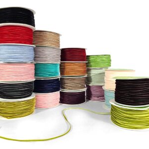 1/8 inch Velvet String Cord Ribbon with Woven Edge