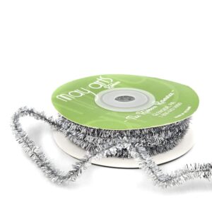1/4 Inch Tinsel String Cord Ribbon - 758-14-30 SILVER
