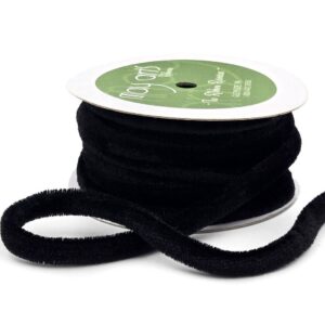 1/4 Inch Velvet Rope Piping - 766-14-10 BLACK