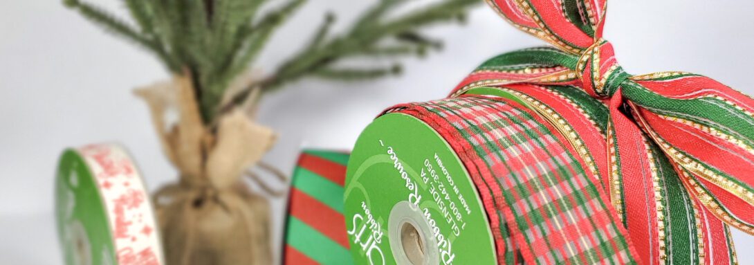 Traditional Christmas Ribbon, Red and Green Christmas Ribbon, Wholesale Christmas Ribbon