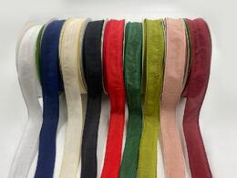 1" Dupioni Ribbon with Wired Edge
