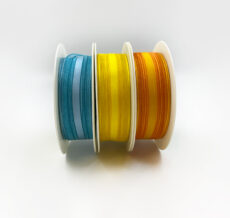 1" Woven Sheer Ribbon with Tone on Tone Stripes