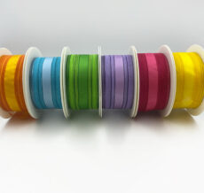 1.5" Woven Sheer Ribbon with Tone on Tone Stripes