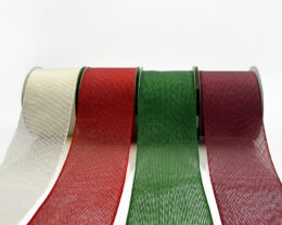 2 2/3 Inch Semi Sheer Ribbon with Woven Edge