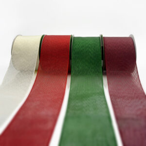 2 2/3 Inch Semi Sheer Ribbon with Woven Edge