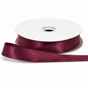 7/8″ Single Face Satin Offray Ribbon 100 Yards - SFS100Y-78-BURGUNDY