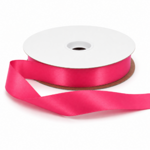 7/8″ Single Face Satin Offray Ribbon 100 Yards - SFS100Y-78-SHOCK PINK