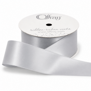 1.5″ Single Face Satin Offray Ribbon 10 Yards - SFS10Y-15-Shell Gray