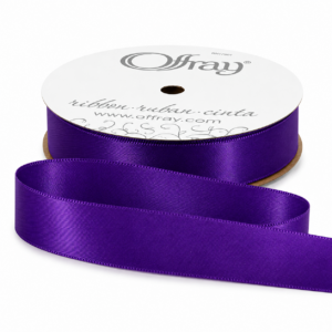 7/8″ Single Face Satin Offray Ribbon 20 Yards - SFS20Y-78-REGALPURPLE