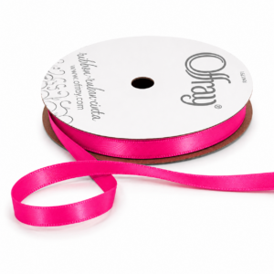 1/4″ Single Face Satin Offray Ribbon 20 Yards - SFS20Y-78-Shock Pink