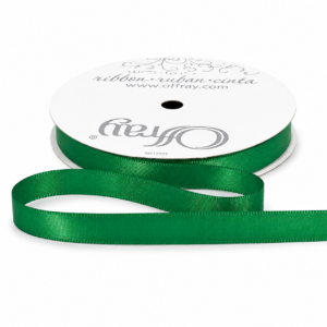 3/8″ Single Face Satin Offray Ribbon 20 Yards - SFS20Y-38-Emerald