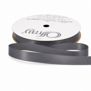 3/8″ Single Face Satin Offray Ribbon 20 Yards - SFS20Y-38-Pewter