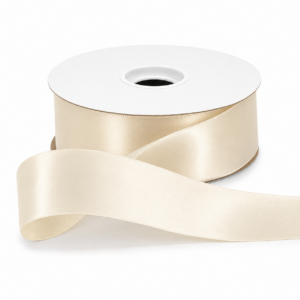 1.5″ Single Face Satin Offray Ribbon 50 Yards - SFS50Y-15-Ivory