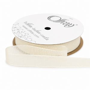 5/8″ Teagan Offray Ribbon - TEAGAN-58-Antique White