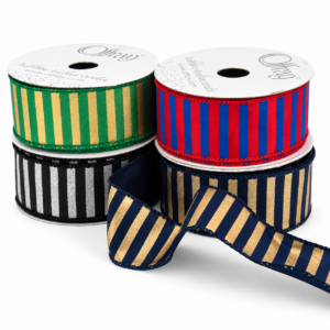 1.5" Wired Stripe Spirit Offray Ribbon