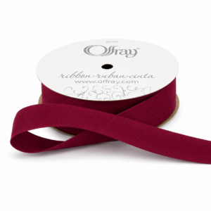 7/8″ Herringbone Offray Ribbon 25 Yards - Herringbone25Y-78-Wine